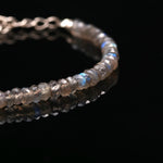 Load image into Gallery viewer, Flashy Labradorite Beaded Bracelet, Faceted Labradorite Beads Bracelet, Gemstone Silver Bracelet/Anklet, Yoga &amp; Meditation Bracelet, 3-4 MM