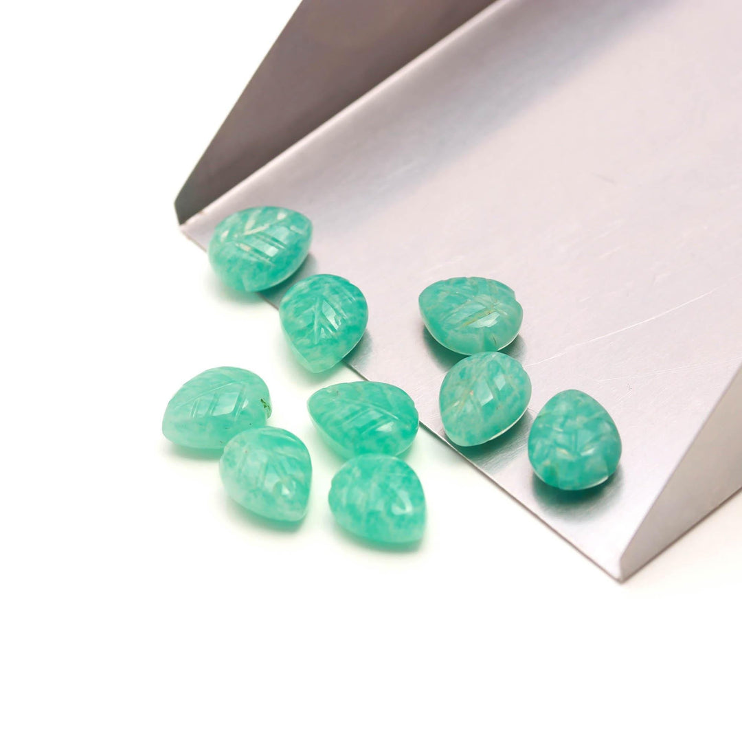 AAA Amazonite Leaf Shape Briolette's, Natural Amazonite Leaf Shape Beads, Wholesale Loose Leaves Charms for Jewelry Making, 10 MM