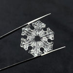 Load image into Gallery viewer, Snowflakes Crystals, 1 pc Natural Crystal Quartz Snowflake, 22 MM Handmade Snowflake Carvings, Hand Carved Gemstone For Jewelry, Ice Flakes
