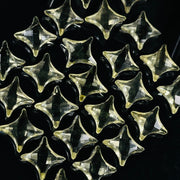 Natural Lemon Quartz Ninja Star Shape Carving Beads, Ninja Star Shape Gemstone Beads, 11X15 MM Jewelry Making Beads, Star Shape Briolettes