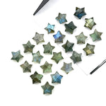 Load image into Gallery viewer, AAA Flashy Labradorite Star Shape Briolette's, Natural Labradorite Star Gemstone Beads, Faceted Labradorite Star Beads, Mini Charms 8 MM