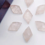 Load image into Gallery viewer, Natural Rose Quartz Fancy Shape Carving Beads, 16X10MM Pink Quartz Hand Carved Gemstone Beads, Backside Intersection Loose Beads for Jewelry