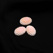 1 Pc Natural Mother of Pearl Oval Shape Carving, Pink Pearl Oval Flower Carved Cabochon, Wholesale Pearls, 25 MM Pearl Gemstones