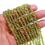 Load image into Gallery viewer, Natural Peridot Tumble Shape Beads, Green Peridot Smooth Tumble Beads for Jewelry Making, 8" Inch Uneven Nuggets Beads, 7-8 MM