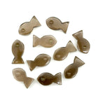 Load image into Gallery viewer, Natural Smokey Quartz Fish Charm Beads, Fancy Fish Shape Carved Gemstone, 7X14 MM, Jewelry Making Diy Beads, Wholesale Fish Charms Beads