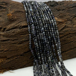 Load image into Gallery viewer, Faceted Iolite Beads: 4mm Round Blue Gemstone Strand, 13 Inch