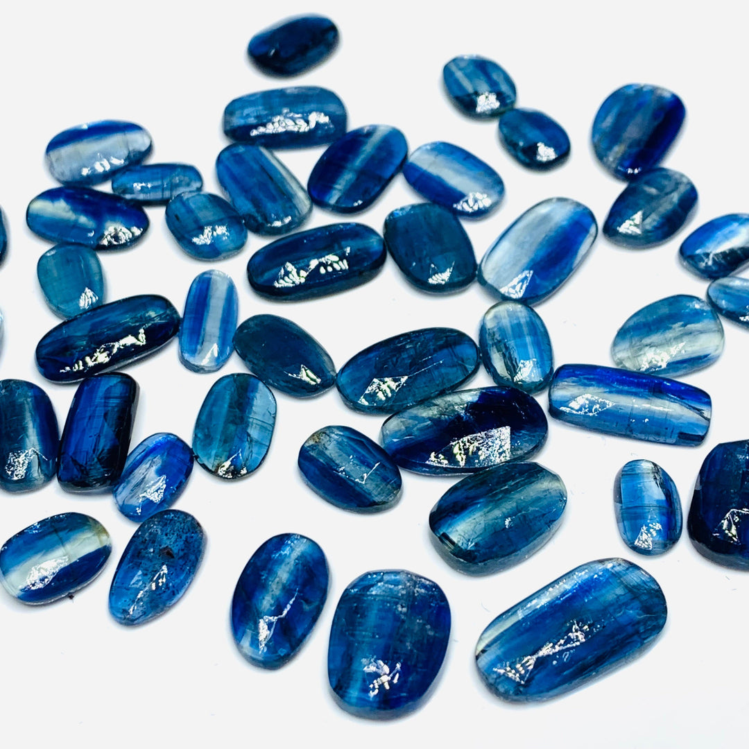 AAA Quality 100% Natural Blue Bio Kyanite Faceted Rosecuts Gemstone, Faceted Gemstone, Faceted Rosecuts Gemstone For Jewellery 10X6 18X9 mm