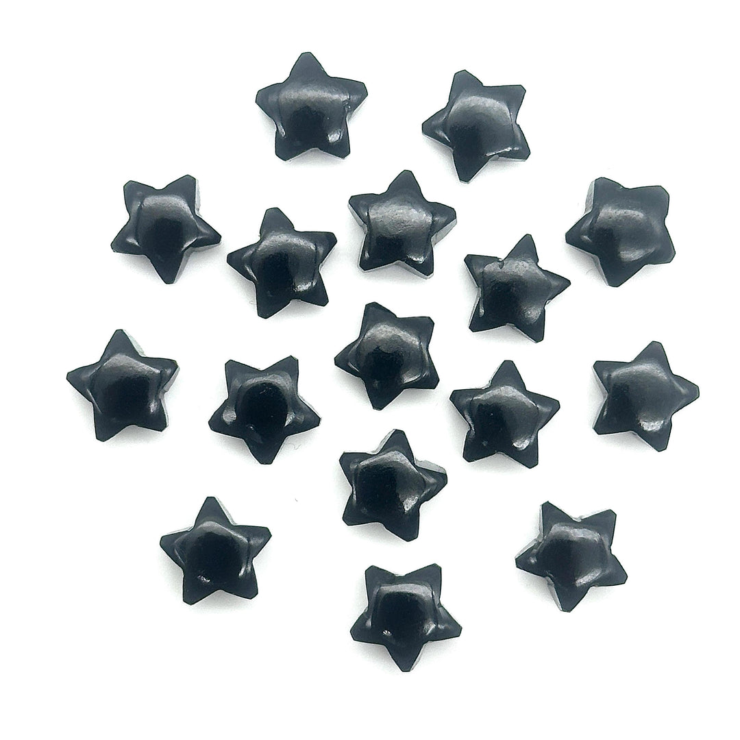Smooth Black Onyx Star Shape Briolette's, Natural Black Onyx Carved Star Shape Beads, Loose Star Gemstone, Star Carvings 10 MM