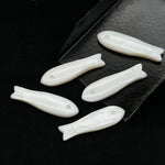 Load image into Gallery viewer, Carved Mother of Pearl Fish Beads, 30mm Gemstone Briolette
