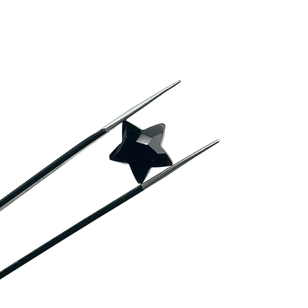 Natural Black Onyx Star Shape Briolettes, Carved Star Shape Beads, Black Onyx Faceted Star Charms, Wholesale Loose Beads for Jewelry, 12 MM