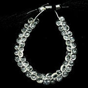 Crystal Quartz Heart Shape Beads, Natural Crystal Heart Briolettes, Clear Crystal Faceted Heart Beads, 5 MM Gemstone Beads, 6