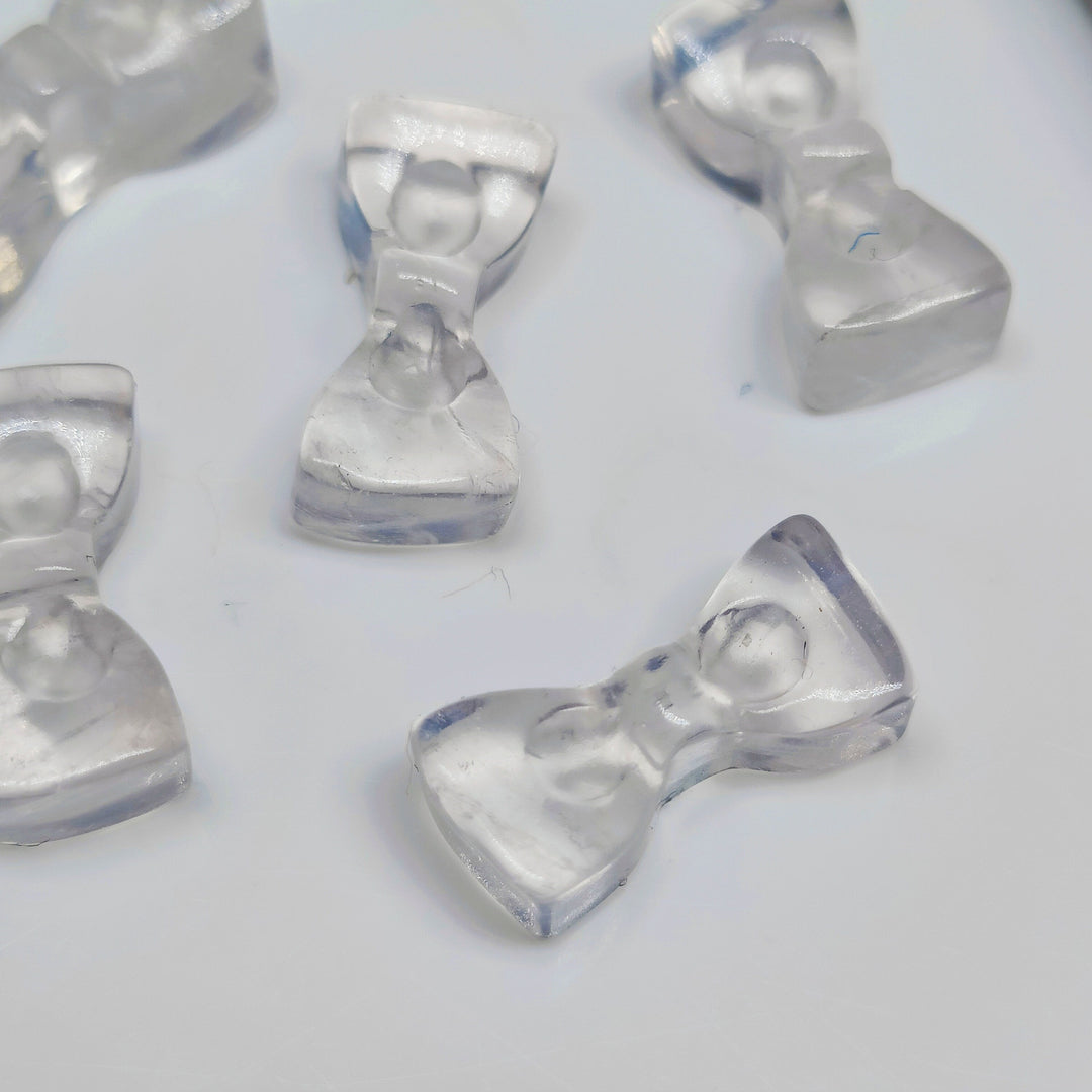 2,3,4,5 Pcs Rose quartz Hand Carved Bow Shape, Bow Shape Gemstone For Jewlery, Bow Shape Gemstone, 12X6 mm