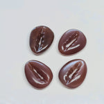 Load image into Gallery viewer, Natural Chocolate Moonstone Kaudi Shells Carving, Brown Moonstone Sea Shell Gemstone Beads, 20X16 mm Conch Shell Shape, Jewelry Making Charm