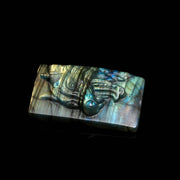 Natural Labradorite Wolf Carving Gemstone, Labradorite Hand Carved Wolf Shape Stone, Home Decor Ideas, Wolf Head, 1.9 Inch