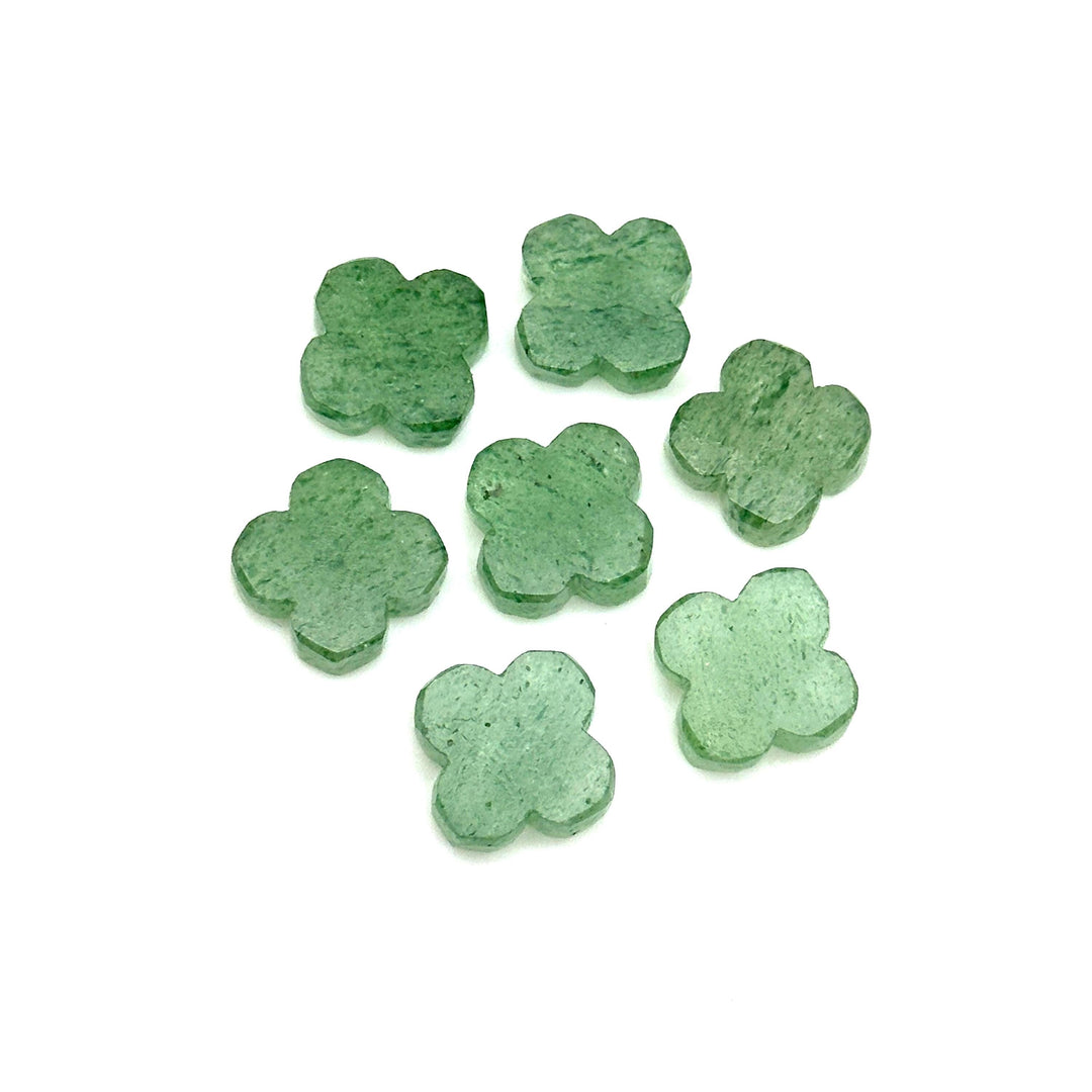 Green Strawberry Clover Shape Beads, Green Strawberry Four Leaf Clover Shape Gemstone, Loose Wholesale Beads for Jewelry Making, 12 MM