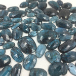 Load image into Gallery viewer, 2 pcs AAA+ Quality Indigo Kyanite freeform Rosecut, Kyanite faceted rosecut, gemstone for jewellery, jewellery making rosecut 10X7 20X14 mm