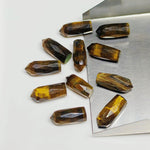 Load image into Gallery viewer, 2,3,4,5 pcs Natural Tiger Eye Faceted Pencil Shape Loose Gemstone, Tiger Eye Loose Gemstone, Gemstone For Jewellery 13.5X5.5 mm