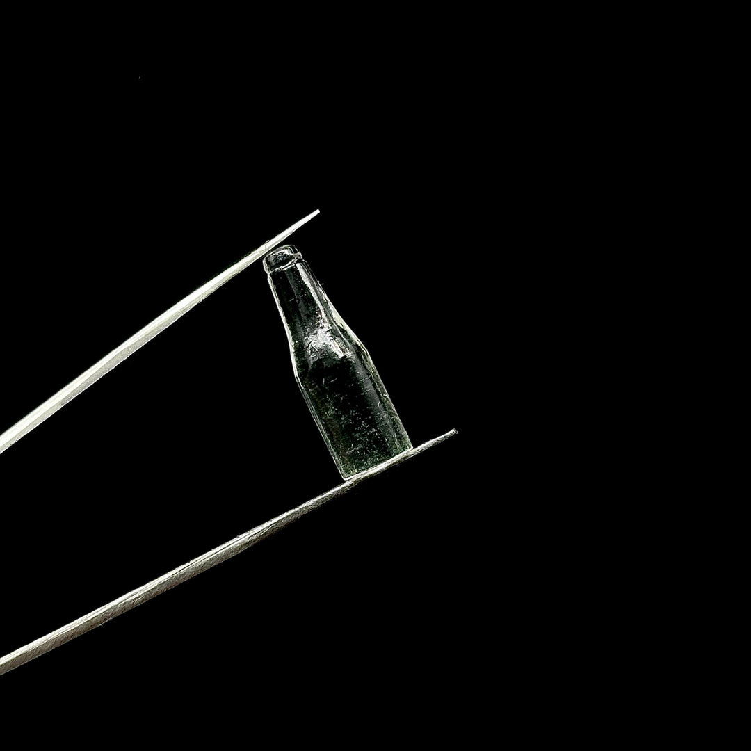 Natural Crystal Quartz Mini Bottle Carving Beads, Bottle Shape Hand Carved Gemstone, Jewelry Making Charms, 7X21 MM Miniature Carvings