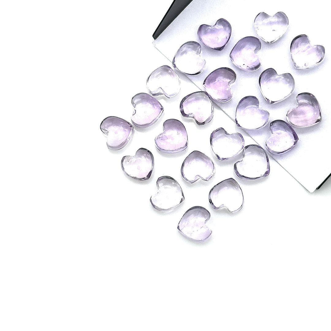 Natural Pink Amethyst Heart Shape Briolette's, AAA Amethyst Heart Shape Smooth Gemstone Beads, Loose Wholesale Heart Charm Beads, 8 MM
