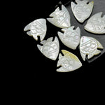 Load image into Gallery viewer, Hand Carved Mother of Pearl Fish Beads: AAA Gemstone (16X17 MM)
