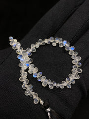 AAA Quality Flashy Rainbow Moonstone Drop Shape Beads, 3.5
