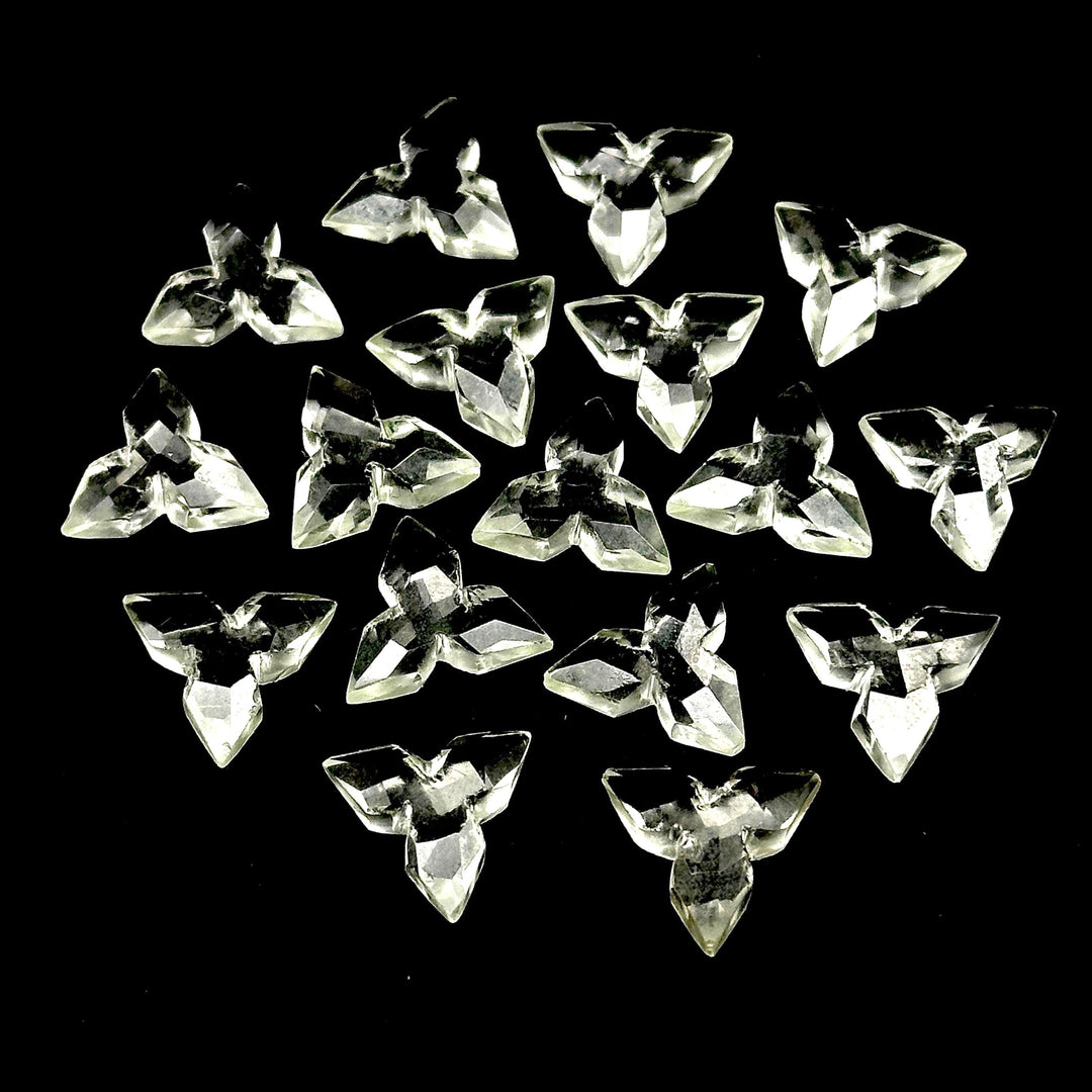 Crystal Quartz Ninja Star Carving Beads, Fancy Ninja Star Shape Gemstone Beads, 12 MM Jewelry Making Star Shape Briolette Beads