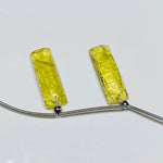 Load image into Gallery viewer, 2 pcs set 100% Natural back side intersection carved buggets Shape Gemstone, Natural carved buggets, Gemstone forJewlery,25X8 mm (Approx)