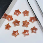 Load image into Gallery viewer, AAA Sunstone Star Shape Briolettes, Natural Red Sunstone Star Shape Gemstone Beads for Jewlery Making, Sunstone Star Beads for Crafts, 10 MM