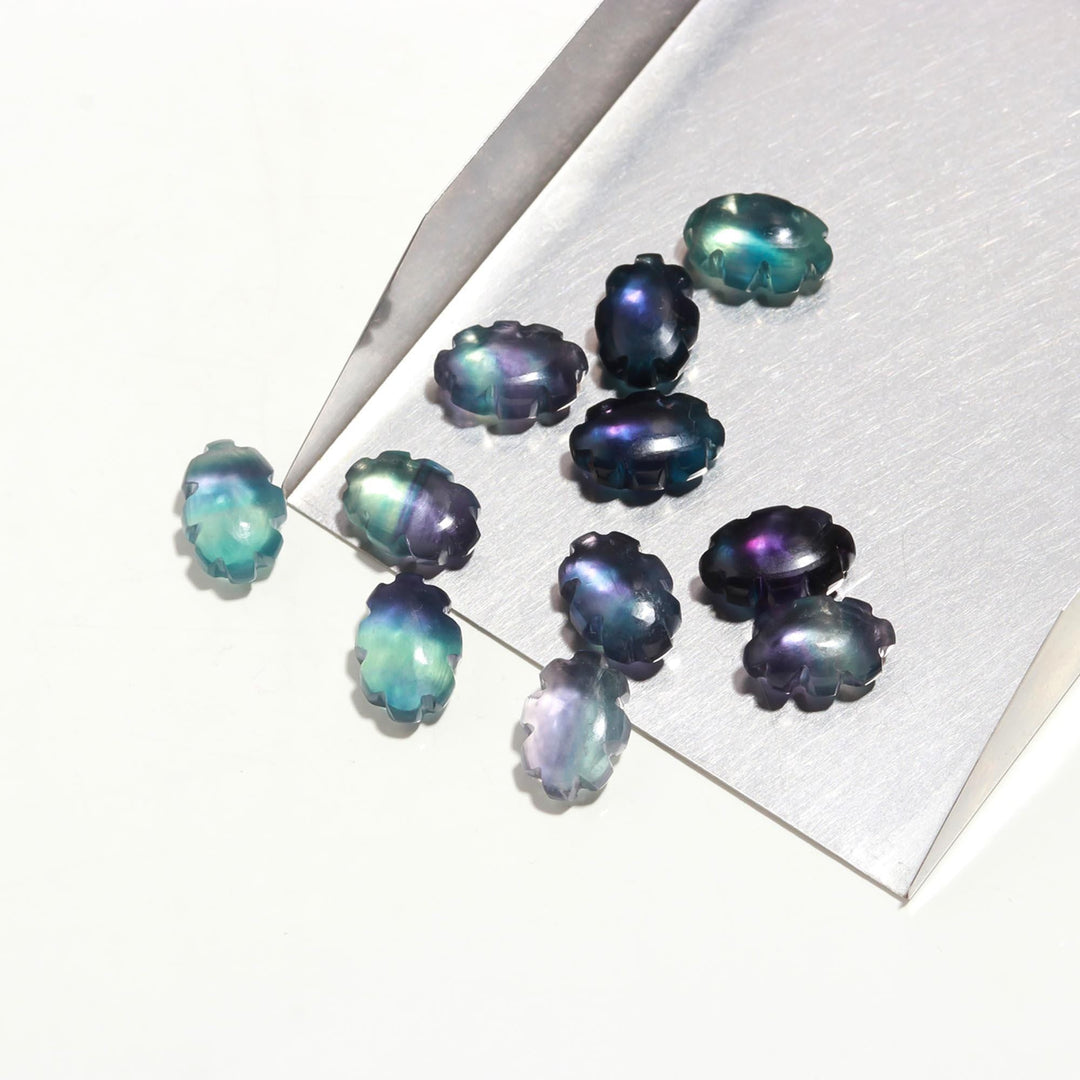 Pretty Rainbow Fluorite Clouds Shape Beads, Multi Fluorite Smooth Cloud Beads, Carved Cloud Gemstone Charms, 12 MM, Loose Carved Briolettes