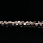 Load image into Gallery viewer, AAA Grey Moonstone Heart Shape Briolettes, Natural Moonstone Heart Shape Beads, 6" Faceted Heart Beads, 4 MM Heart Beads, Moonstone Beads