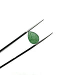 Load image into Gallery viewer, AAA+ Green Strawberry Pear Beads: Faceted Briolette Gemstone Pair (9x12 mm)