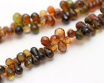 Load image into Gallery viewer, Natural Petro Tourmaline Drop Shape Beads, AAA Tourmaline Faceted Drop Shape Briolette's, Wholesale Earrings Making Beads 9-10 MM, 4" strand