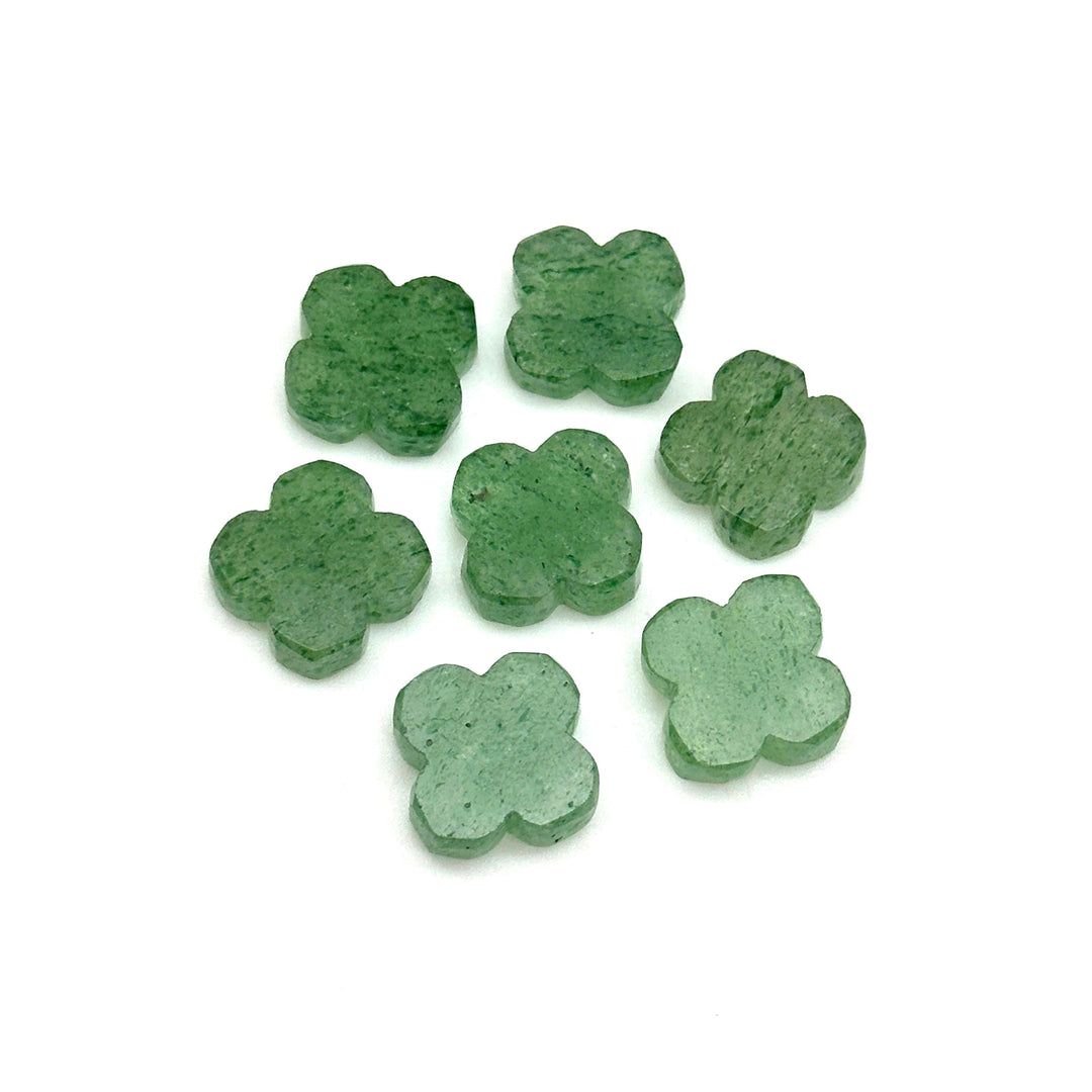Green Strawberry Clover Shape Beads, Green Strawberry Four Leaf Clover Shape Gemstone, Loose Wholesale Beads for Jewelry Making, 12 MM
