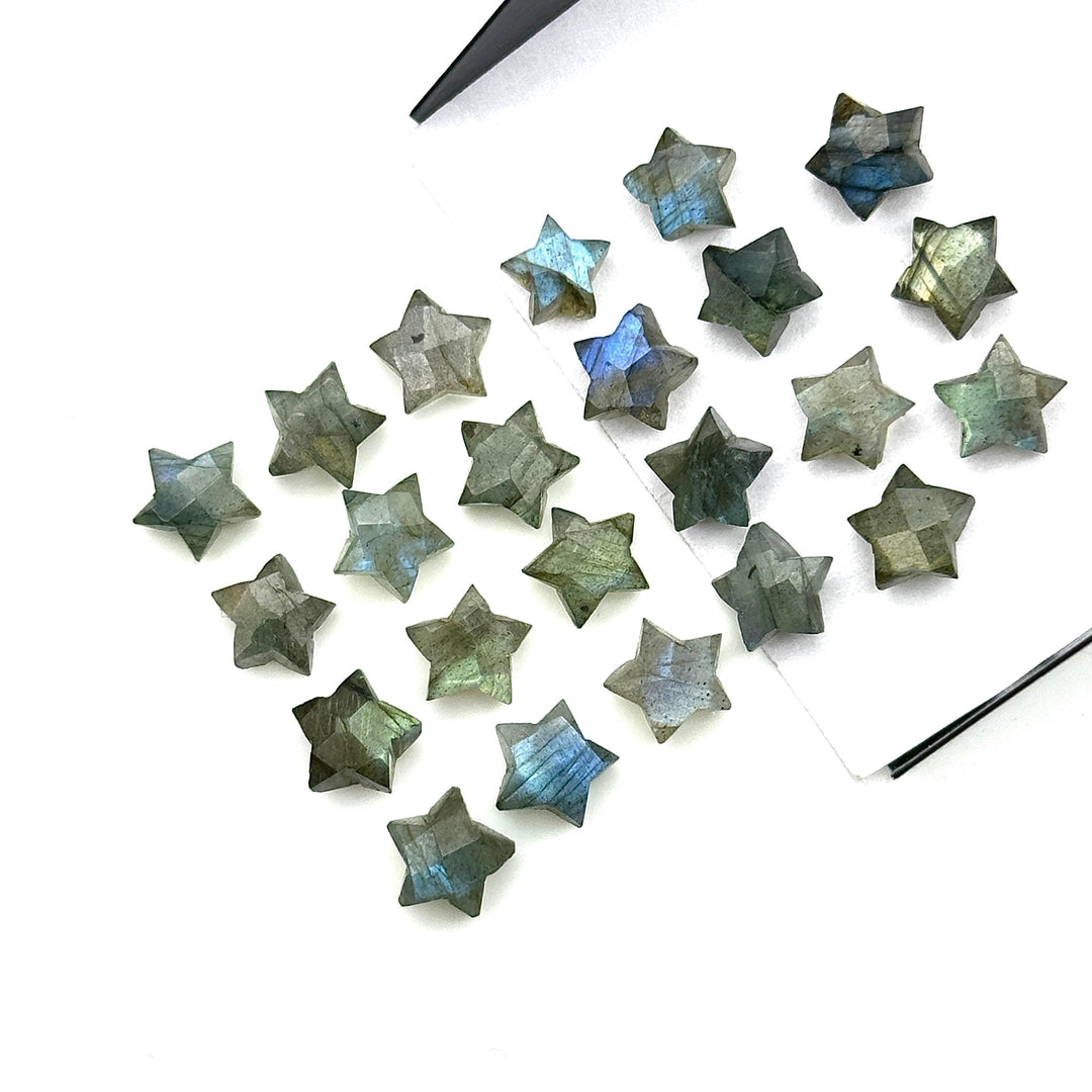 AAA Flashy Labradorite Star Shape Briolette's, Natural Labradorite Star Gemstone Beads, Faceted Labradorite Star Beads, Mini Charms 8 MM