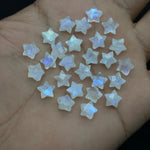 Load image into Gallery viewer, Flashy Rainbow Moonstone Star Shape Briolette's, Carved Faceted Star Shape Beads, 8 MM Star Shape Charms, Flashy Gemstone Crystals