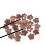 Load image into Gallery viewer, Pink Strawberry Quartz Star Shape Briolettes, AAA Strawberry Faceted Star Charms, Wholesale Loose Beads for Jewelry, 12 MM, Hand Carved