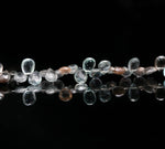 Load image into Gallery viewer, Faceted Moss Aquamarine Pear Beads, 7-8mm Briolettes
