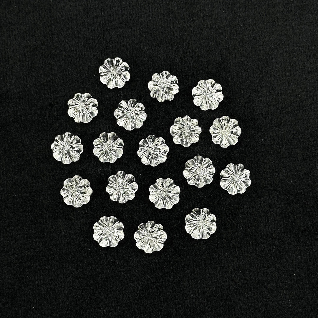 Amazing Carved Crystal Quartz Melon Shape Beads, Hand Carved Pumpkin Shape Gemstone Beads, 6X8 MM Natural Crystal Beads For Jewelry & Crafts