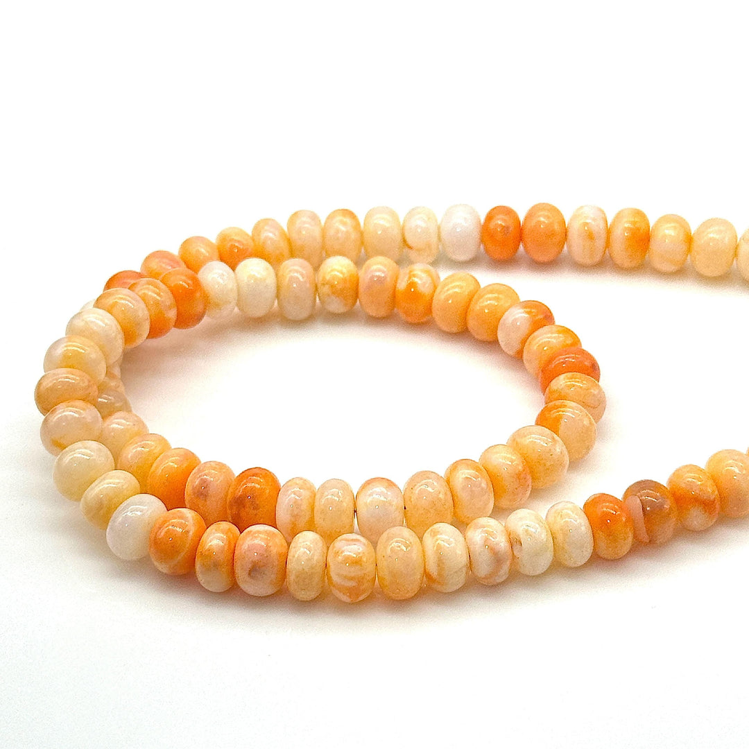 Orange Opal Shaded Necklace, Handmade Beaded Necklace, 8 MM Opal Choker Beads Necklace, Fruit Opal Jewelry, Healing Stone, Gift For Her