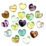 Load image into Gallery viewer, Natural Rainbow Fluorite Heart Shape Briolette's, AAA Fluorite Smooth Heart Shape Beads, AAA Hand Carved Charm for Jewelry Making 12 MM