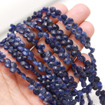 Load image into Gallery viewer, Natural Sodalite Heart Shape Briolettes, Blue Sodalite Heart Shape Beads, 6" Faceted Heart Beads, 6 MM Heart Beads, Moonstone Beads