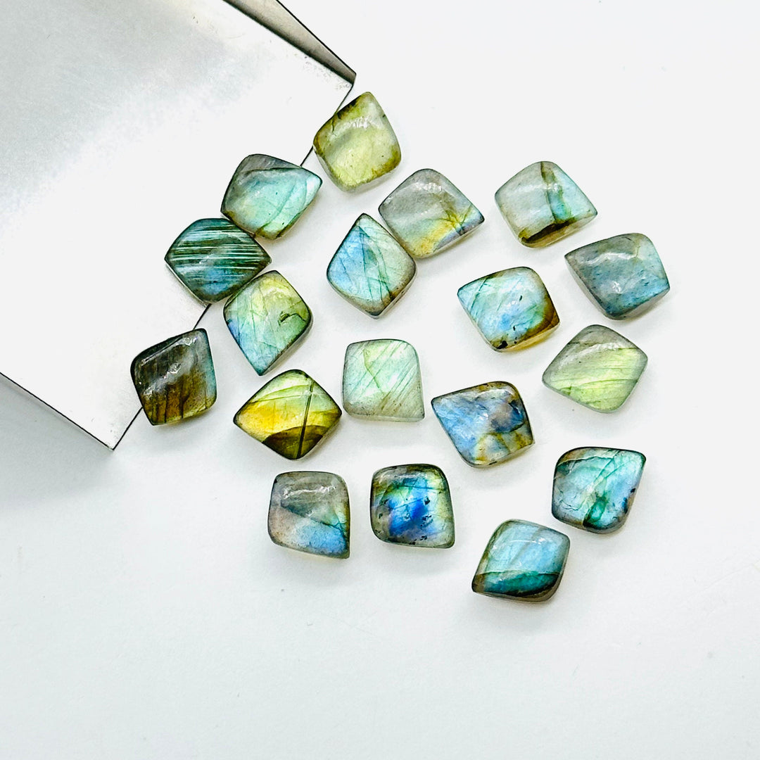 2,3,4,5,6 Pcs Natural labradorite smooth fancy Shape jewelry Making Loose Gemstone, smooth Gemstone, labradorite Gemstone for jewelry 8X10mm