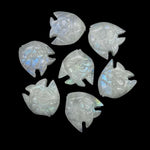 Load image into Gallery viewer, Natural Rainbow Moonstone Fish Shape Stones, AAA Moonstone Fish Hand Carved Beads, White Marine Fishes, Deep Sea Gemstone Fishes 16X17 MM