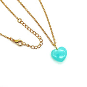 Aqua Chalcedony Heart Pendant, Aqua Blue Smooth Heart Pendant, 16 MM Heart, Birthday Gift For Women, Bridesmaid Gifts, Fancy Gift for Girls