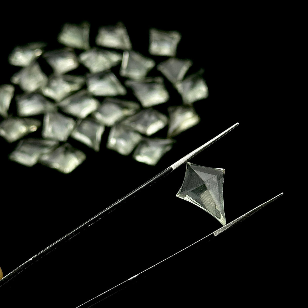 AAA Green Amethyst Kite Shape Beads, Hand Carved Faceted Kite Shape Stone, Kite Shape Charms for Jewelry Making, 16 MM Gemstone Carvings