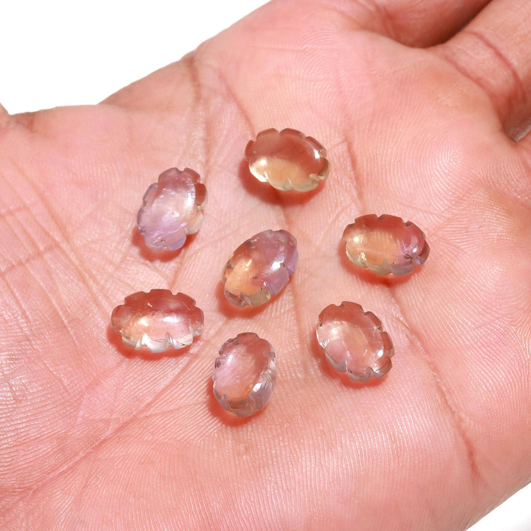 100% Natural Ametrine Clouds Shape Beads, AAA Ametrine Smooth Cloud Shape Beads, Carved Cloud Shape Charms, 12 MM, Loose Carved Briolettes