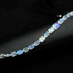 Load image into Gallery viewer, Natural Rainbow Moonstone Faceted Chicklet Gemstone Beads, Flashy Blue Fire Moonstone Rectangle Beads, AAA Quality Moonstone Gemstone Beads