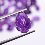 Load image into Gallery viewer, 10,20,30,40,50 pcs Incredible AAA Quality 100% Natural Amethyst Leaf Shape Carved Loose Gemstone Lot For Jewelry 6X4 12X8 mm AG-14