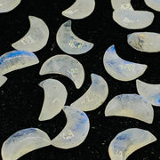 Rainbow Moonstone Faceted Moon Shape Beads, Hand Carved Briolettes Beads, Flashy Moonstone Beads, Celestials Moon Beads 12 MM