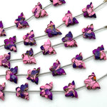 Load image into Gallery viewer, Pink, Purple Mohave Turquoise Butterfly Beads, AAA Turquoise Faceted Butterfly Gemstone Briolette's, Butterfly Charms For Jewelry 14x10 MM